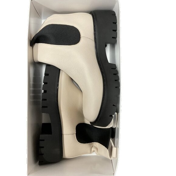 Michael Kors Womens Asher Leather Ankle Bo Light Cream 5M-Retail $175 - Picture 4 of 4